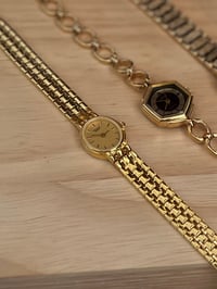 Image 4 of RARE Vintage 18K Gold Pulsar By SEIKO Gold Dial 