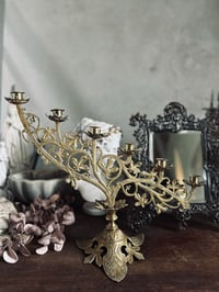 Image 5 of Grand et magnifique candélabre rampe d’autel à 6 feux! en laiton, fin XIXeme siècle