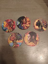 Image 3 of 6 Piece Tribal Cup Coasters