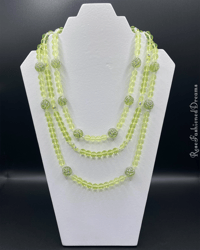 Image 7 of Uranium Waterfall Three Strand Necklace