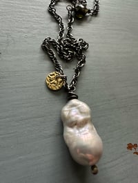 Image 15 of baroque pearl and 22k gold charm necklace by peaces of indigo