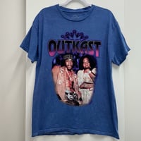 Image 4 of OUTKAST blue hip hop boyfriend oversize rocker t-shirt 