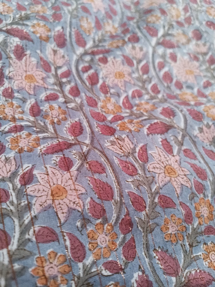 Image of Namaste fabric lurex doré  romantique 