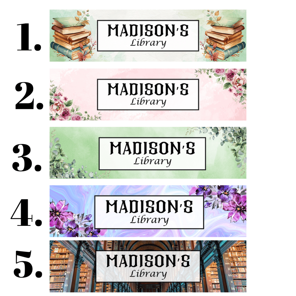 Image of Custom Library Shelf Sign