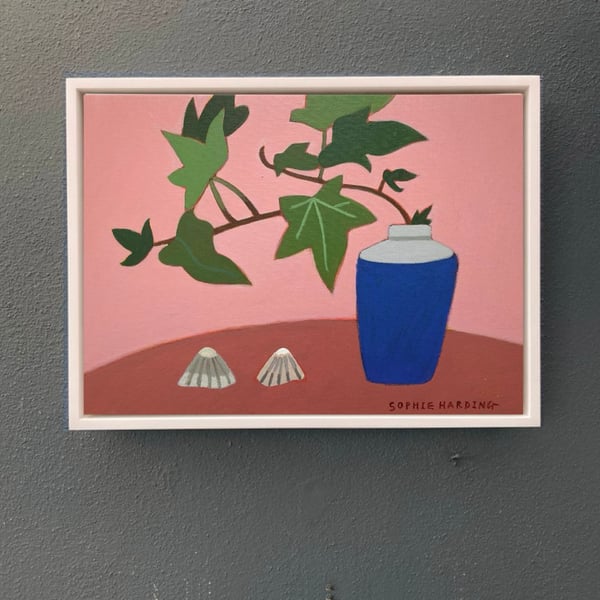 Image of Blue Pot and Ivy