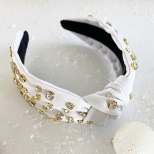 Image of Black and White Bejeweled Headbands 