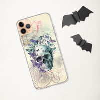 Image 3 of Steampunk Goth Colorful Skull/Butterflies Clear Case for iPhone®