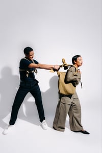 Image 2 of oversized bow tote-khaki