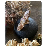 Image 1 of The Ishtar Ring - Copper Toned Brass and Cantera Opals 