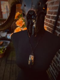 Image 4 of Fire flash labradorite cross necklace 