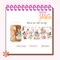 Boho Easter UV DTF Cup wrap