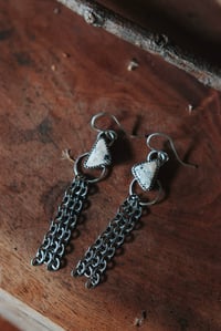 Image 1 of White Buffalo Chain Earrings