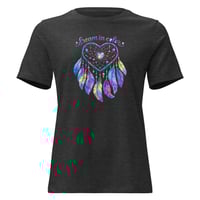 Image 3 of Women's Relaxed T-Shirt, Dream In Color Dreamcatcher Tee