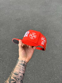 Image 5 of  ORANGE WHITE NEW YORK YANKEES CUSTOM SNAPBACK HAT