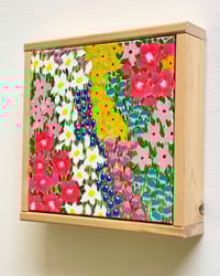 Image 3 of Joyful Blooms -  Hand painted Floral Art - 10x10"; Framed