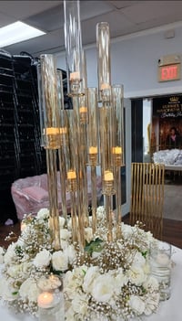 Image 1 of Gold candle holder ( 10 arm excluding the candles) for rent only 