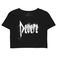 DeVere Classic Logo Ladies Crop Top - Black