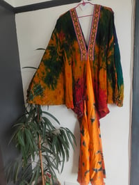 Image 1 of Wanderlust maxi dress Sari tie dye Red n Orange