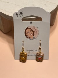 Image 2 of Peanut Butter & Jelly Earrings