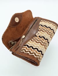 Image 10 of Syrian Leather Clutch Bags Gold/Brown Print