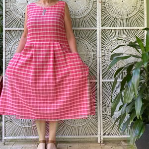 Image of Smock Dress - Sunset Plaid