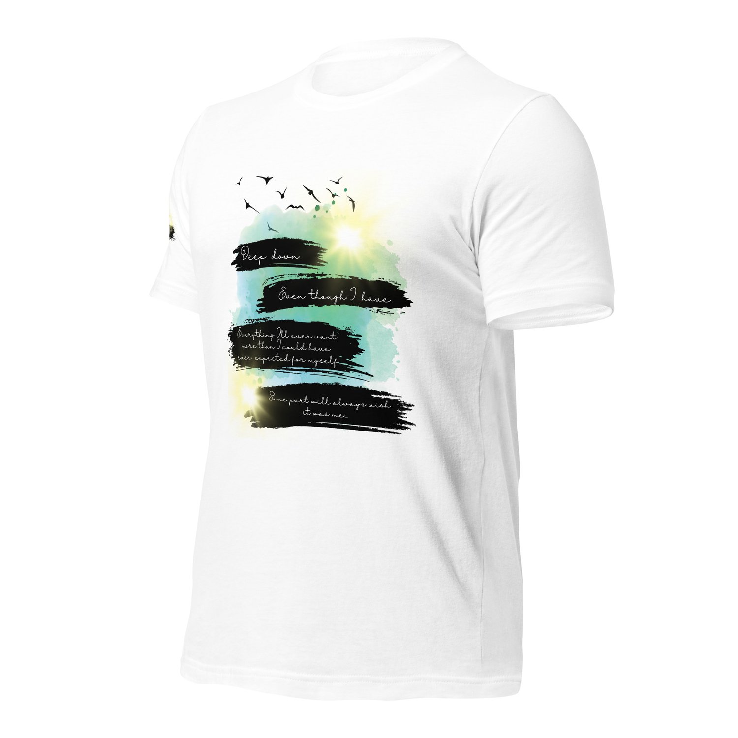 Image of Officially licensed Unisex t-shirt Sean deep down with back and sleeve detail