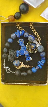 Image 2 of Lapis Lazuli and black tournaline Set