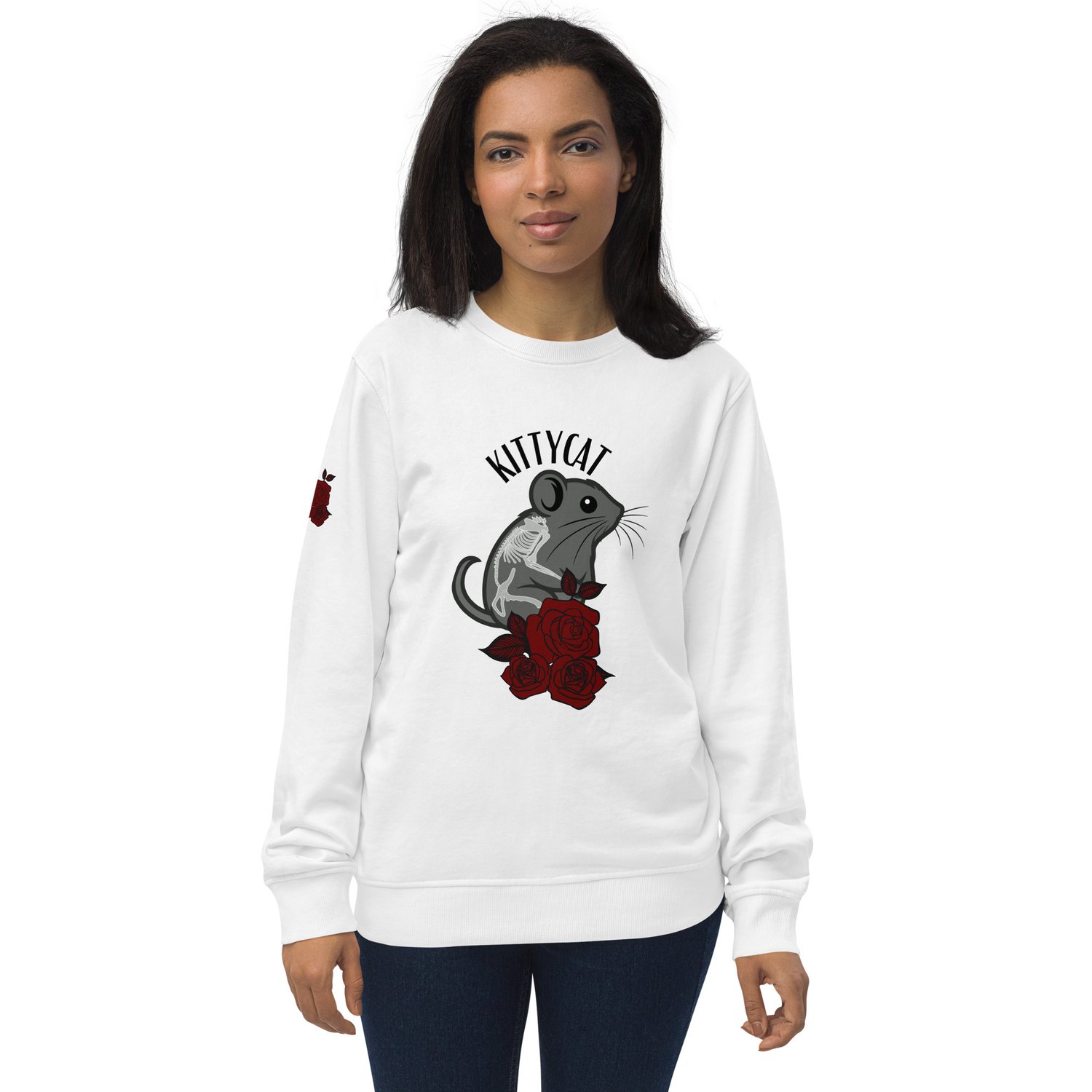 Image of Mouse kitty cat Unisex organic sweatshirt