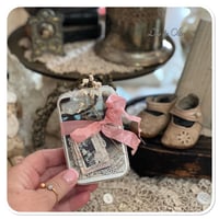 Image 11 of Reserved Listing for Deandre petite snippet sample french lace book in a tiny tin.