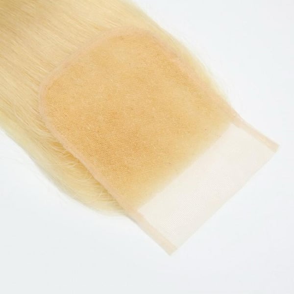 Image of Blonde Transparent Straight Lace Closure