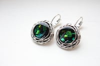 Image 8 of Dead Good Elytra Beetlewing earrings  silver plated brass