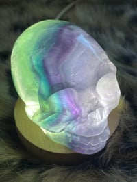Image 1 of Rainbow Fluorite Crystal Skull #1965