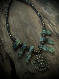 Prehnite Mahakala necklace 