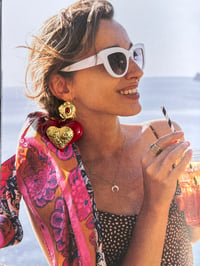 Image 5 of LARGE RED HEART EARRINGS 