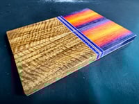 Image 3 of G-carta Micarta & Curly Narra Segmented Knife Scales