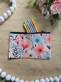Image 1 of Pink Florals Canvas Bag