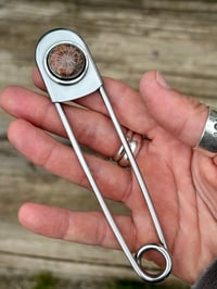 Image 1 of Fossilized Coral Jumbo Safety Pin 🧷