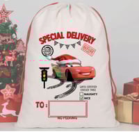 Lighting McQueen Santa sack -PRE ORDER