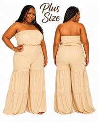 Plus Size Ruffled Hem Jumpsuit 