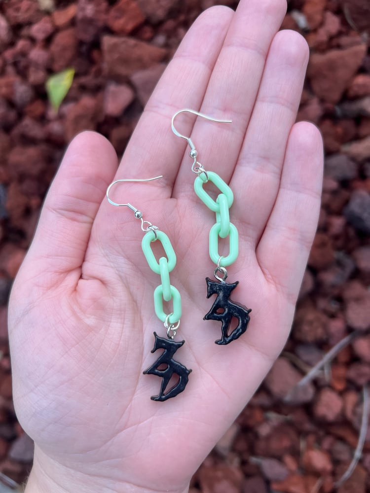 Image of Zeds Dead Chain Earrings