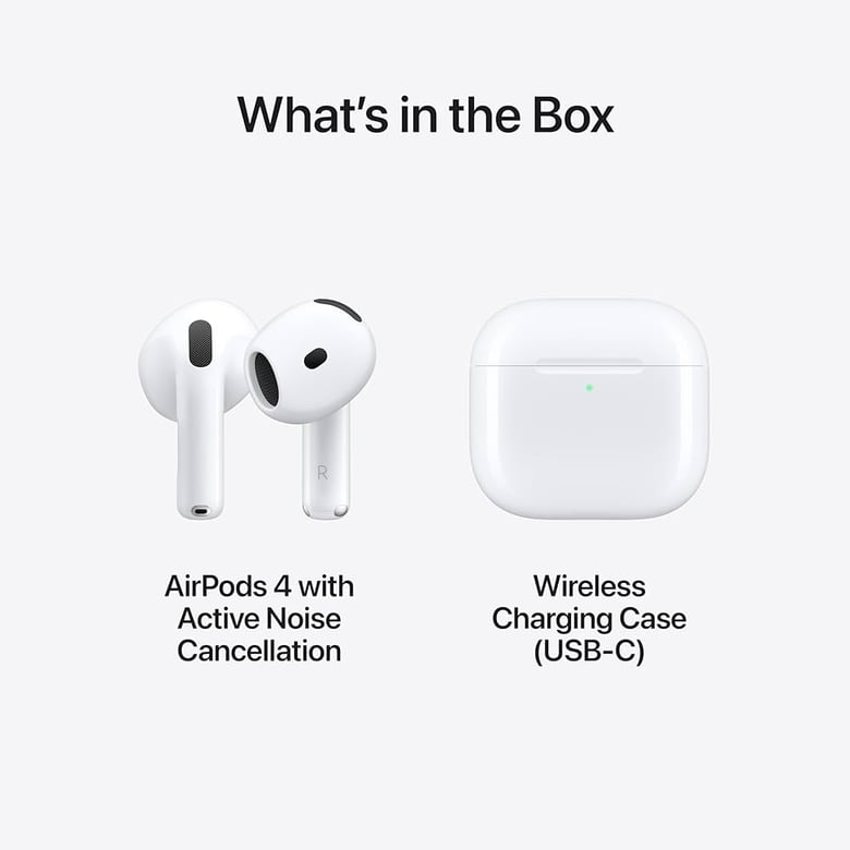 Image of Apple AirPods 4 High-Fidelity Sound, H2 Chip,