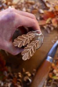 Image 4 of Oak Leaf  Earrings 