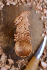 Image 1 of Hare in the oak leaves~ Coffee Scoop 