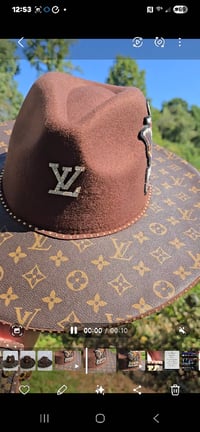 Image 3 of Fedora hat & 4 Stack Bracelets 