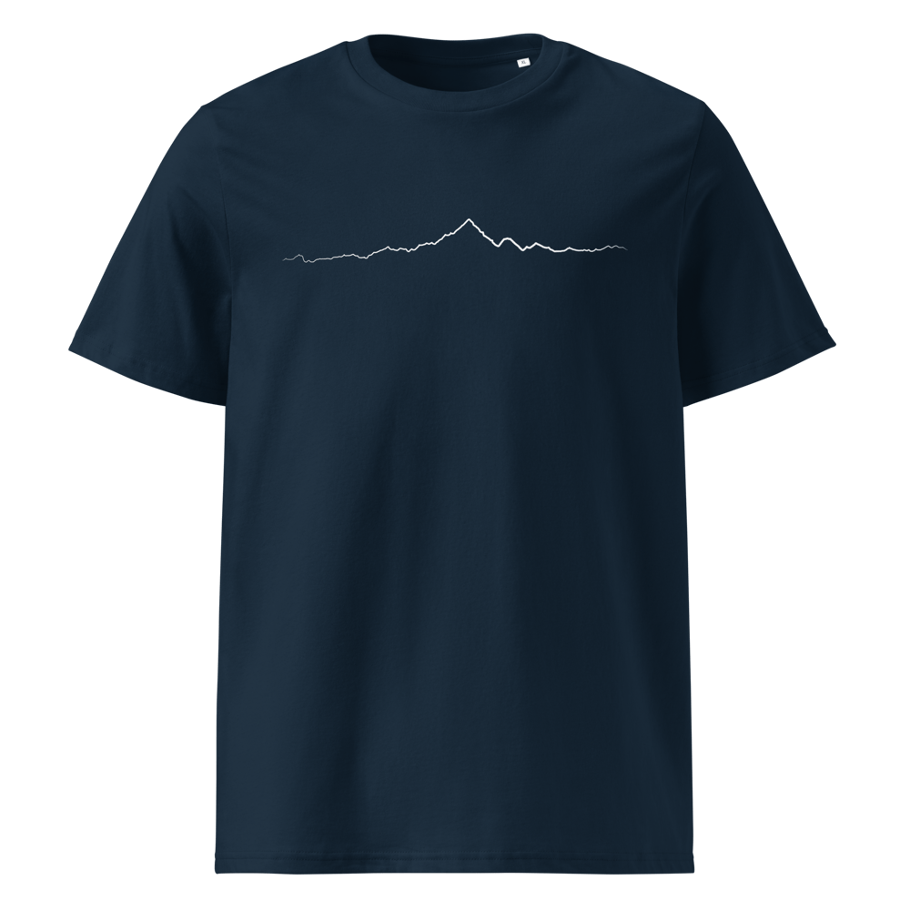 Monviso T-shirt in Cotone Organico Unisex blu navy / bianco PULSE