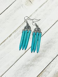 Image 2 of Blue Claws Dangly Earrings 