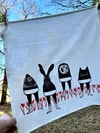 Springtime Handprinted SET OF THREE 100% Cotton Floursack Towels