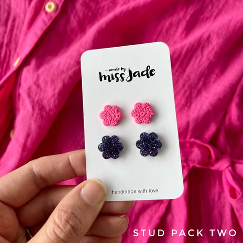 Image of Double Petal Stud Packs