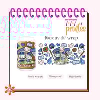 Kitty Blue Couple UV DTF Cup Wrap