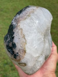 Image 4 of Polished Quartz Crystal On Display Stand #1663